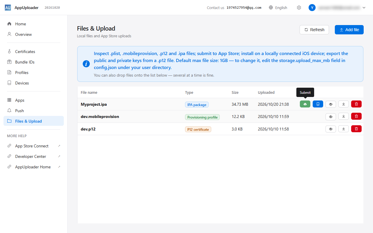 Upload IPA to App Store